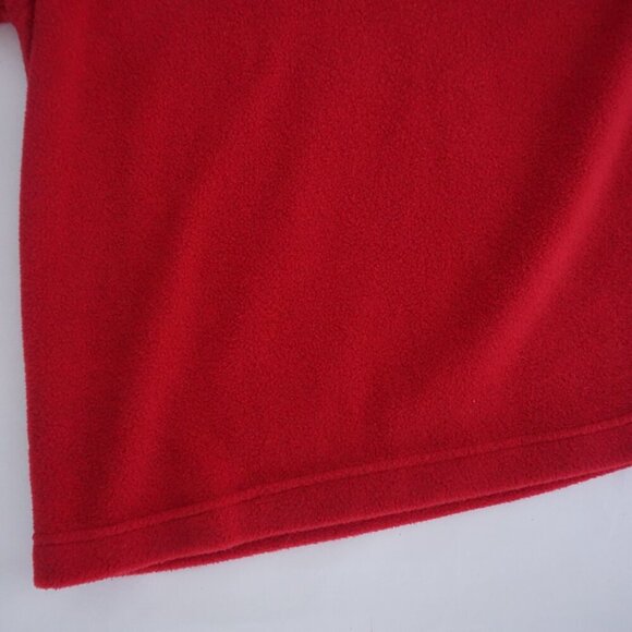 Vintage Perry Ellis America Red Quarter Zip Outdoor Fleece Pullover Sweater L - Picture 6 of 9